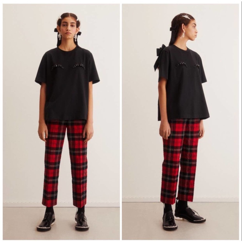 Simone Rocha x H&M Black Appliquéd T-shirt - Small